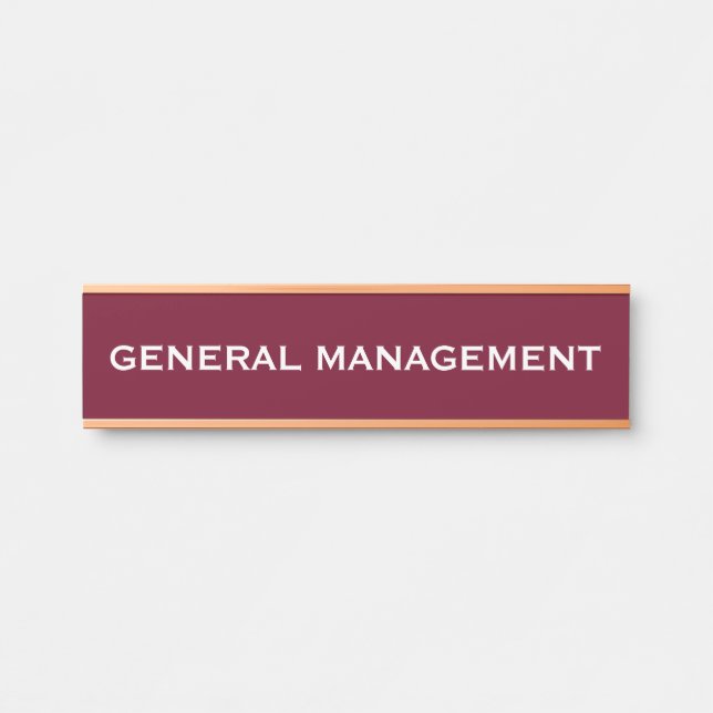 Plaque de nom de porte de bureau professionnel mod (Devant)