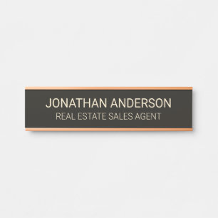 Plaque de nom de porte de bureau professionnel mod