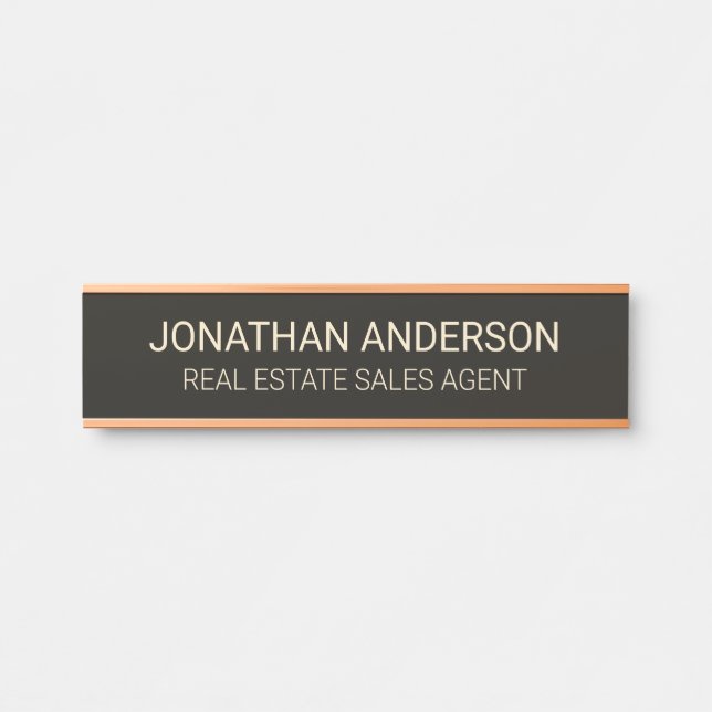 Plaque de nom de porte de bureau professionnel mod (Devant)