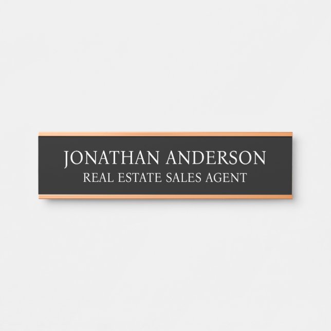 Plaque de nom de porte de bureau professionnel mod (Devant)