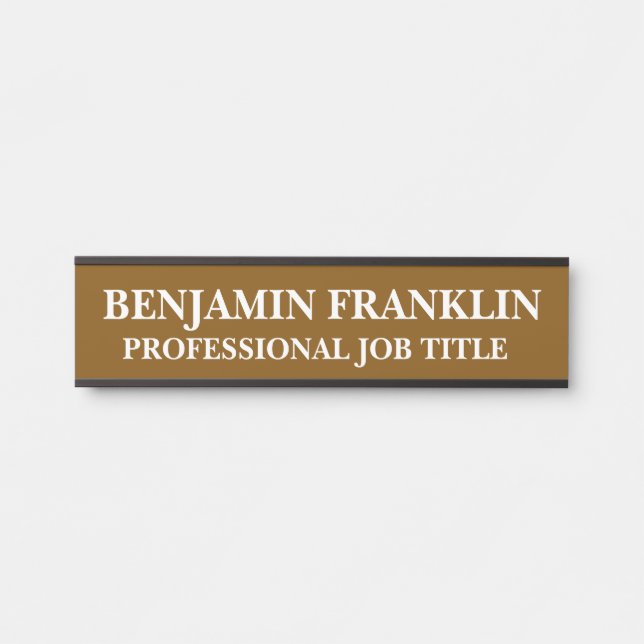 Plaque de nom de porte de bureau professionnel mod (Devant)