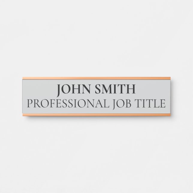 Plaque de nom de porte de bureau professionnel mod (Devant)