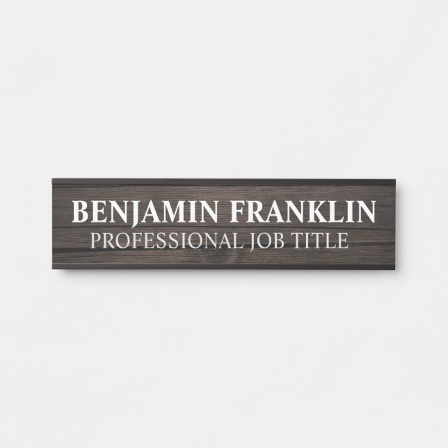 Plaque de nom de porte de bureau professionnel mod (Devant)