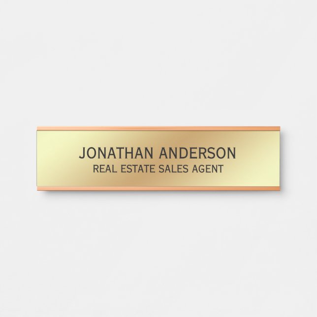 Plaque de nom de porte de bureau professionnel mod (Devant)