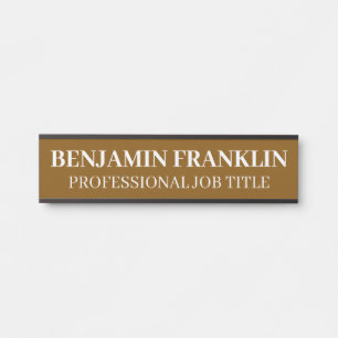 Plaque de nom de porte de bureau professionnel mod