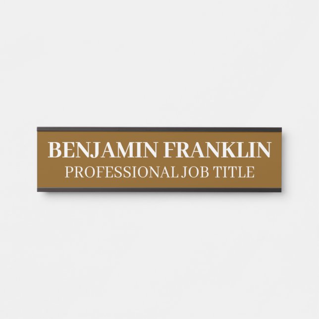 Plaque de nom de porte de bureau professionnel mod (Devant)