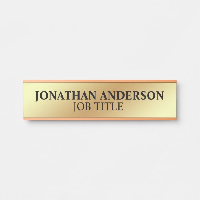 Plaque de nom de porte de bureau professionnel mod (Devant)