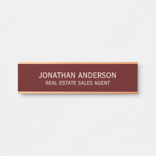 Plaque de nom de porte de bureau professionnel mod
