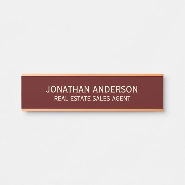 Plaque de nom de porte de bureau professionnel mod (Devant)