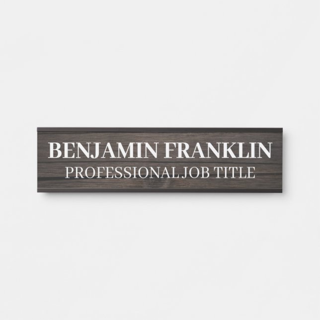 Plaque de nom de porte de bureau professionnel mod (Devant)