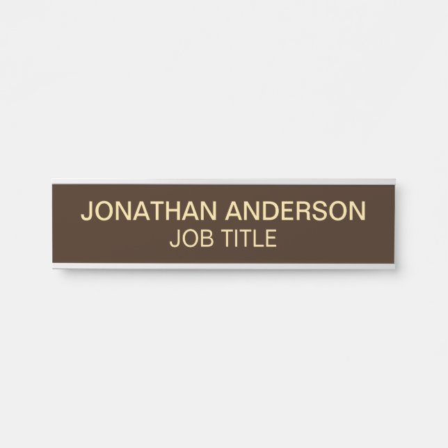 Plaque de nom de porte de bureau professionnel mod (Devant)