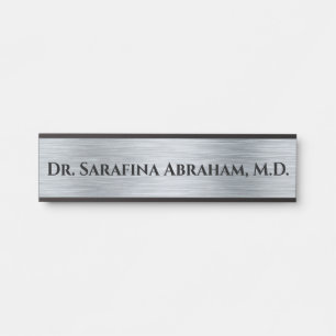 Plaque de nom de porte du docteur Silver Doctor