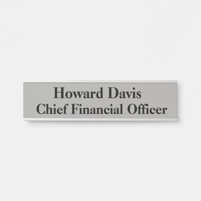 Plaque de nom de porte suspendue du directeur fina (Devant)