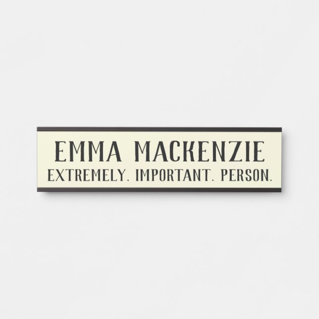 Plaque de nom de porte suspendue extrêmement impor (Devant)