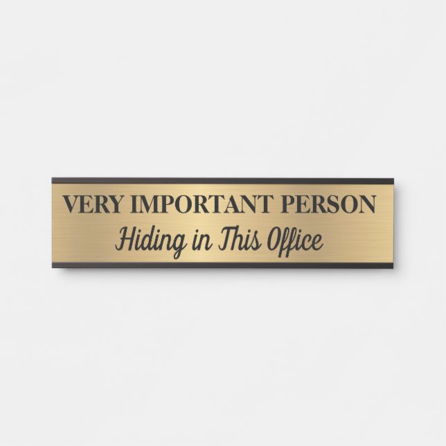 Plaque de nom de porte suspendue pour personne trè (Devant)