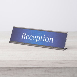 Plaque de nom du bureau d'accueil