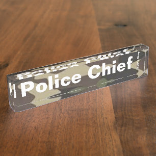 Plaque de nom du bureau de camescope du chef de la