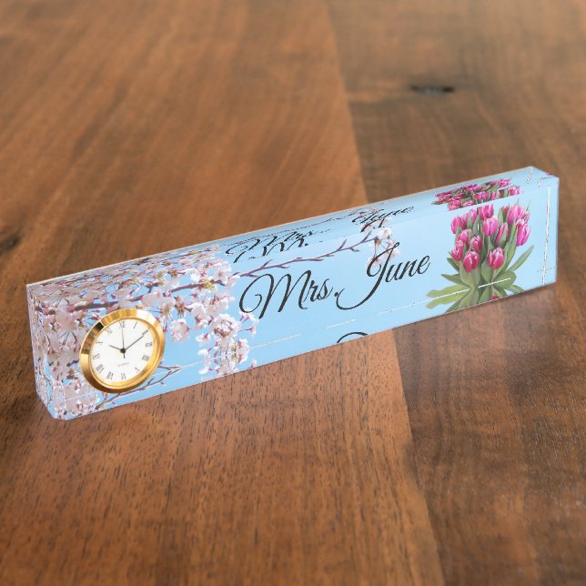 Plaque de nom du bureau de l'enseignant (Taille)