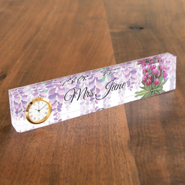 Plaque de nom du bureau de l'enseignant (Taille)