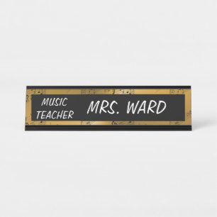 PLAQUE DE NOM DU BUREAU DE L'ENSEIGNANT MUSIQUE