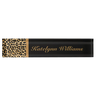 Plaque de nom du bureau de monogramme personnalis