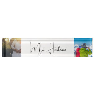 Plaque de nom du bureau de monogramme photo