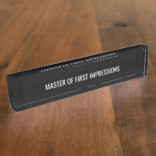 Plaque de nom du bureau de nouveautés amusante