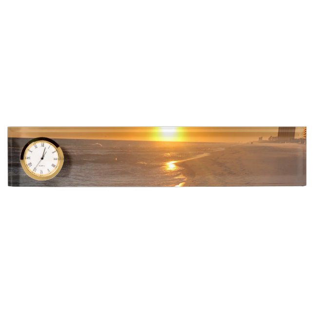 Plaque de nom du bureau du coucher du soleil (Devant)