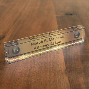 Plaque de nom du bureau du procureur