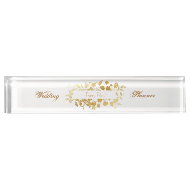 Plaque de nom du bureau en acrylique wedding plann (Devant)