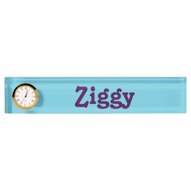 Plaque de nom du bureau Ziggy (Devant)