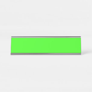 Plaque de nom Neon Green Desk