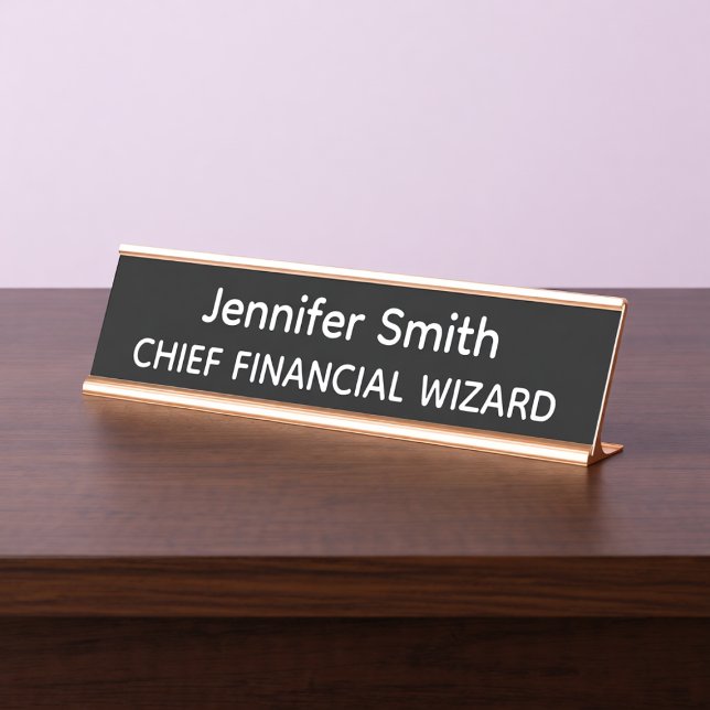 Plaque de nom personnalisée de Magicien financier  (Créateur téléchargé)