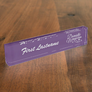 Plaque de nom personnalisée du Magicien domestique