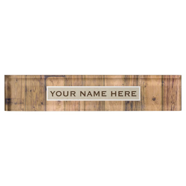 Plaque de nom personnalisée en bois de grange rust (Devant)