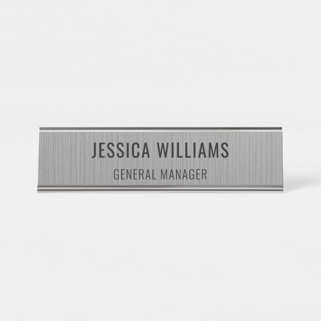 Plaque de Nom Personnalisée | Étiquette de Bureau  (Devant)