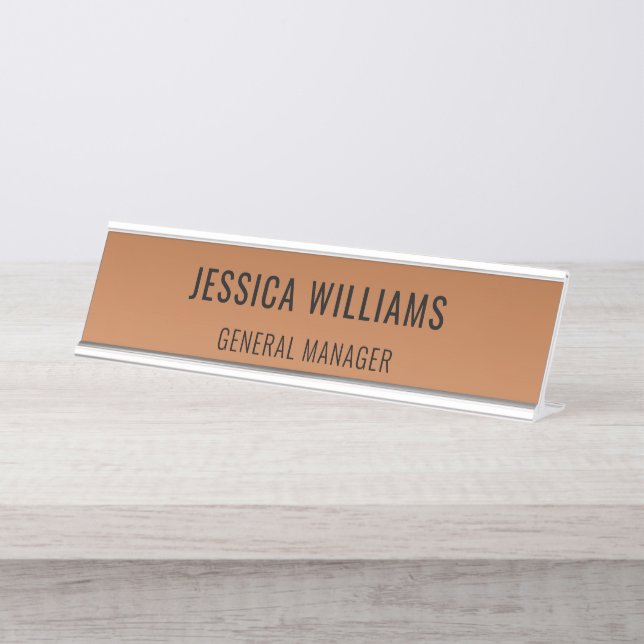 Plaque de Nom Personnalisée | Étiquette de Bureau  (Devant)
