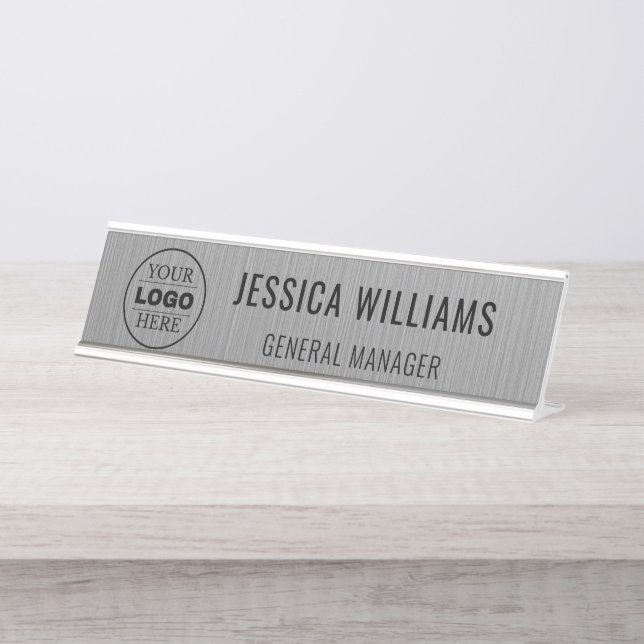 Plaque de Nom Personnalisée | Étiquette de Bureau  (Devant)