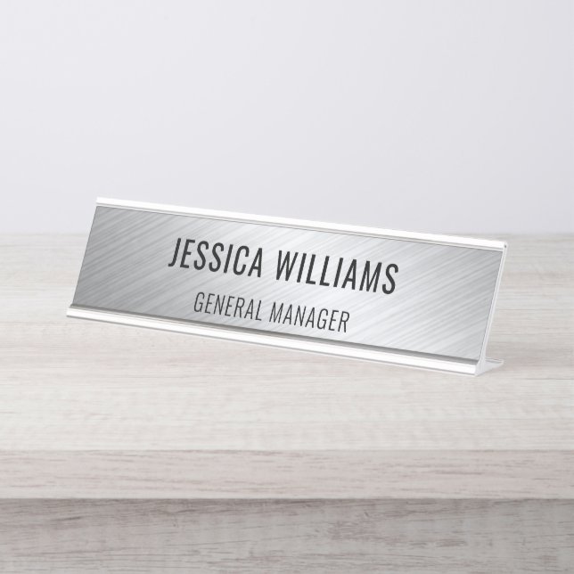 Plaque de Nom Personnalisée | Étiquette de Bureau  (Devant)