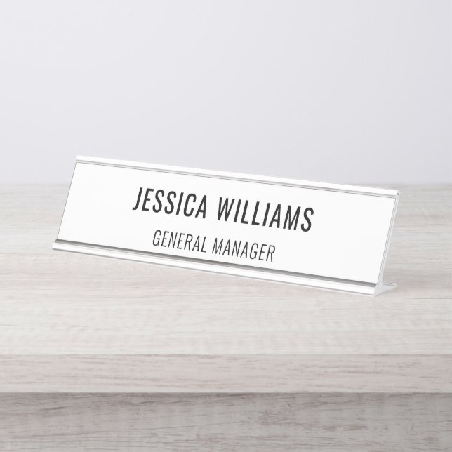 Plaque de Nom Personnalisée | Étiquette de Bureau  (Devant)
