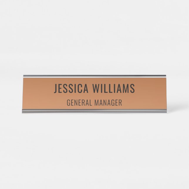 Plaque de Nom Personnalisée | Étiquette de Bureau  (Devant)