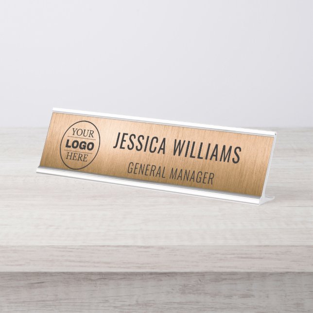 Plaque de Nom Personnalisée | Étiquette de Bureau  (Devant)