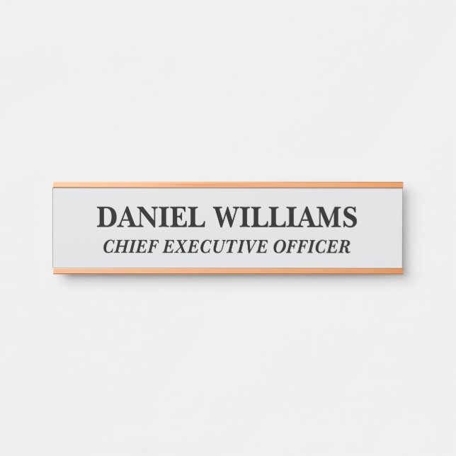 Plaque de nom personnalisée professionnelle pour p (Devant)