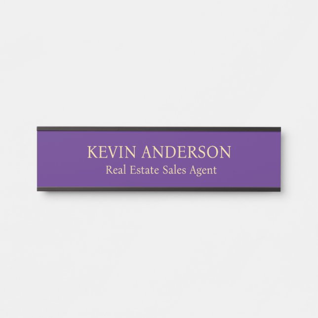 Plaque de nom personnalisée professionnelle pour p (Devant)