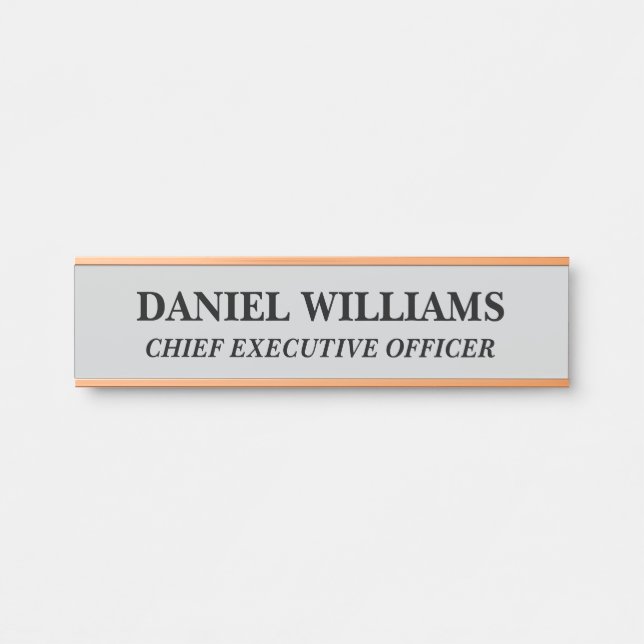 Plaque de nom personnalisée professionnelle pour p (Devant)