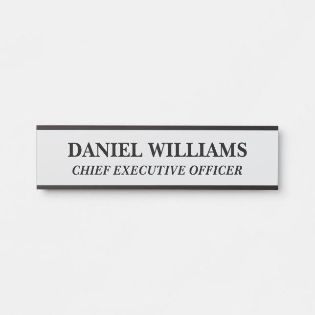 Plaque de nom personnalisée professionnelle pour p (Devant)