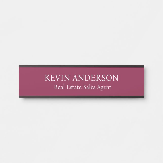 Plaque de nom personnalisée professionnelle pour p (Devant)