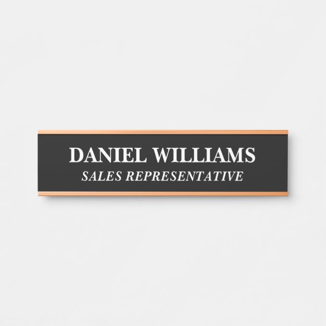 Plaque de nom personnalisée professionnelle pour p (Devant)