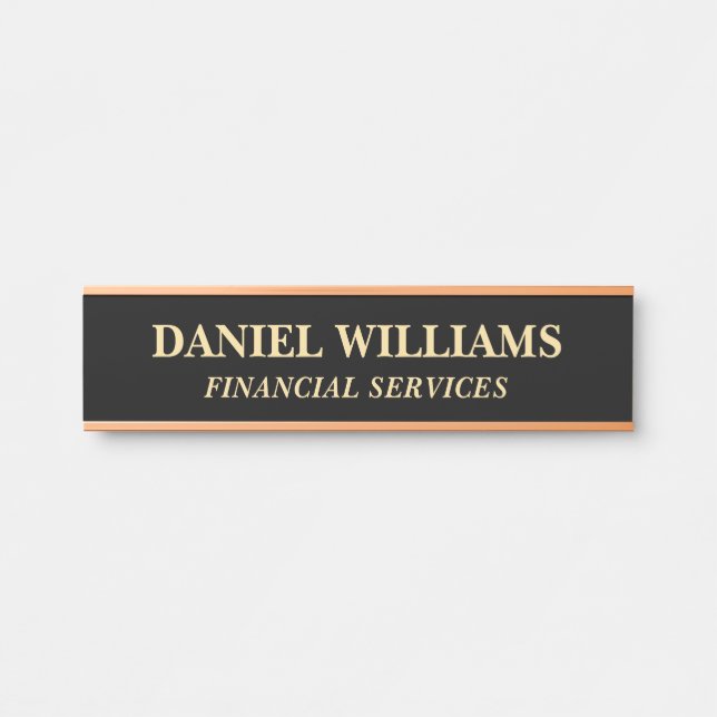 Plaque de nom personnalisée professionnelle pour p (Devant)