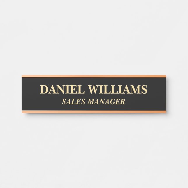 Plaque de nom personnalisée professionnelle pour p (Devant)